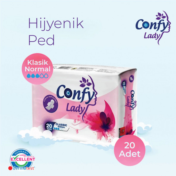 Confy Lady Hijyenik Ped Classic Normal Eko Paket 20 Adet ürün görseli 1
