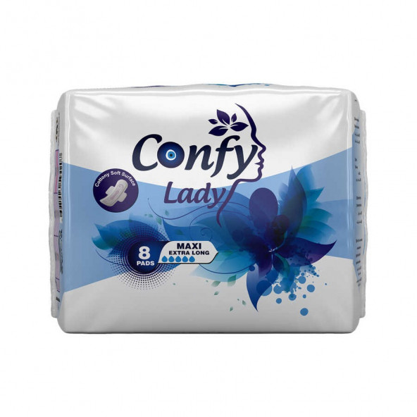 Confy Lady Hijyenik Ped Maxi Extralong 8 Adet ürün görseli 1
