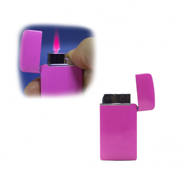 Çakmak Pembe Çakmak Metal Pembe Alevli Çakmak ürün görseli 1