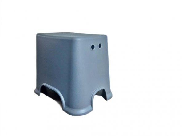 Geseus Banyo Taburesi Çok Amaçlı Tabure Kaymaz Ayakalı Max-140kg Taşıma Kapasitesi-Antrasit-5171-84A ürün görseli 1