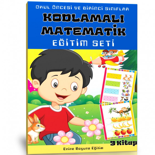 Okul Öncesi ve Birinci Sınıflar Kodlamalı Matematik Eğitim Seti (3 Kitap) ürün görseli 1