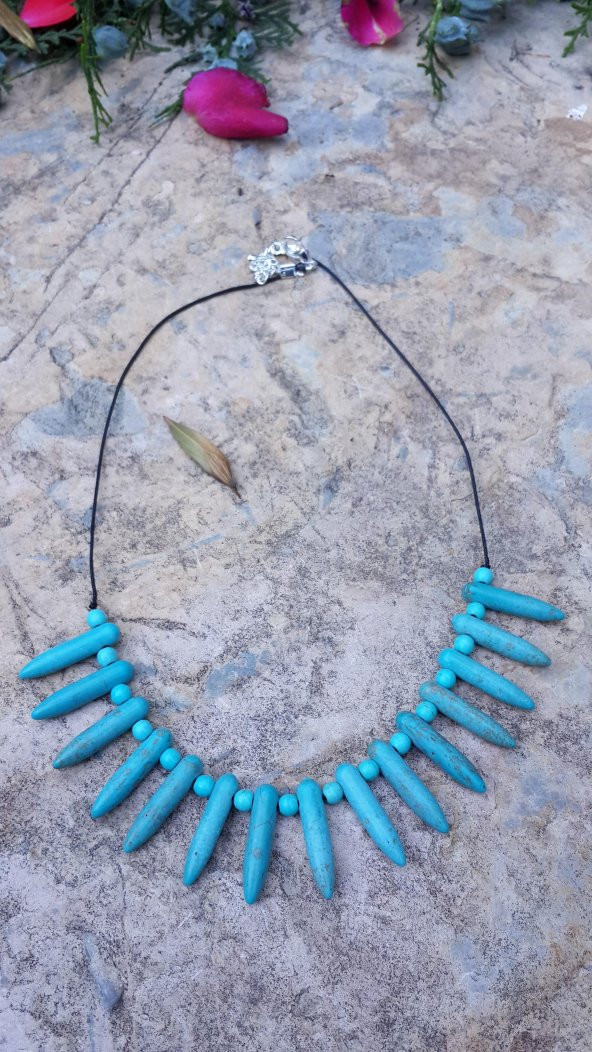 STONEAGE JEWELLERY Turkuaz Doğal Taş Bayan Kolye ürün görseli 1