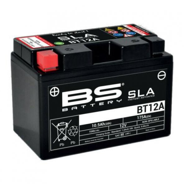 Bs Bt12a Sla 2012-2016 Kawasaki ER-6 F Uyumlu Akü Jel Akü ürün görseli 1