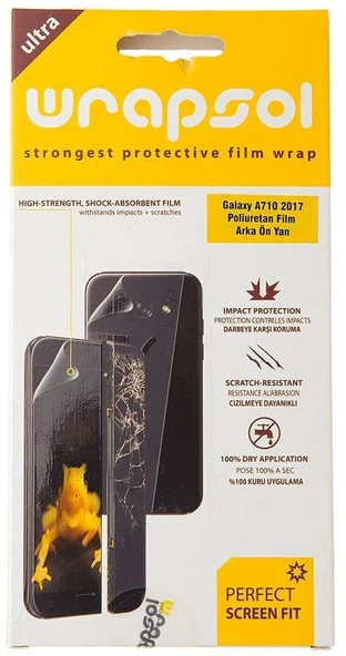 Wrapsol Samsumg Galaxy A7 2017 Ön | Arka Ekran Koruyucu Poliuretan ürün görseli 1