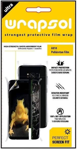Wrapsol Samsumg Galaxy A8 2016 Ön | Arka Ekran Koruyucu Poliuretan ürün görseli 1