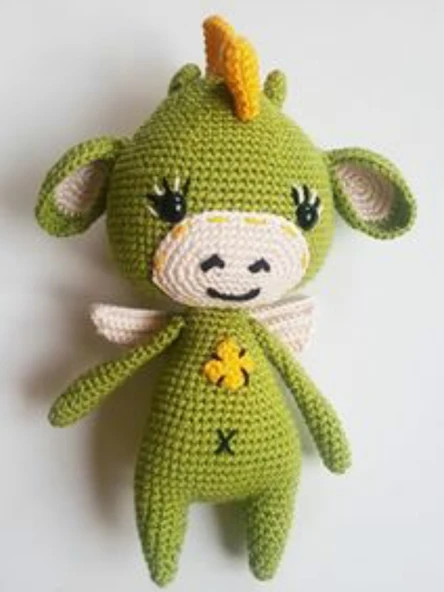 Sevimli Ejderha Amigurumi Organik Oyuncak ürün görseli 1