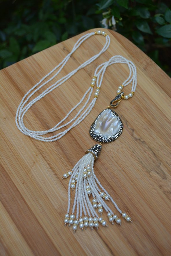 STONEAGE JEWELLERY Bayan İncili Tasarım Kolye ürün görseli 1