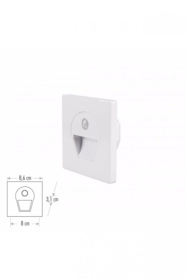 Sensörlü Koridor Aydınlatma 1w Ct-5170 Mavi ürün görseli 1