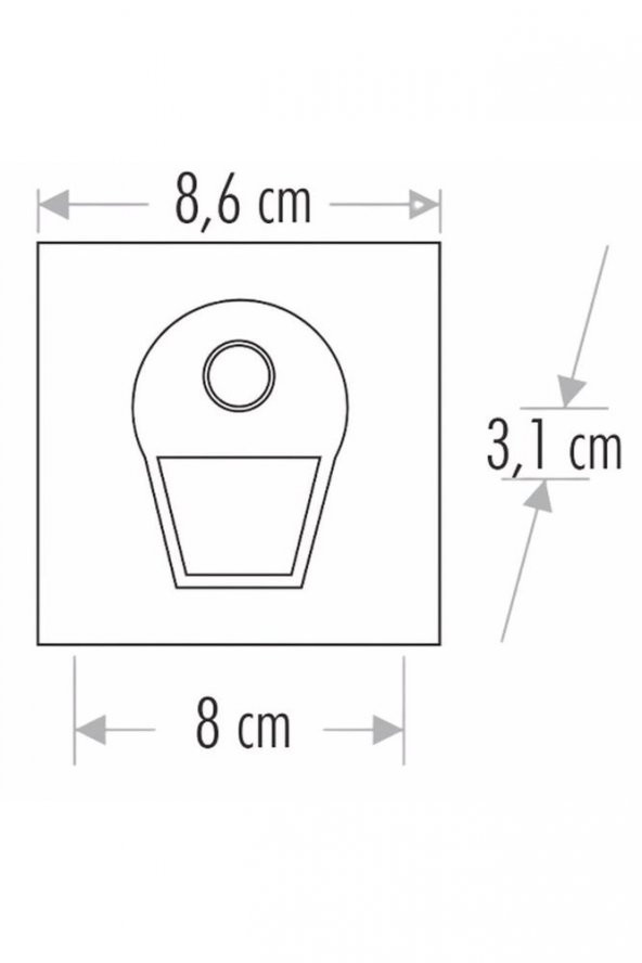 Sensörlü Koridor Aydınlatma 1w Ct-5170 Mavi - Resim 3