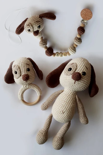 Uykucu Köpüş Uyku Arkadaşı Takımı Amigurumi Organik Oyuncak ürün görseli 1