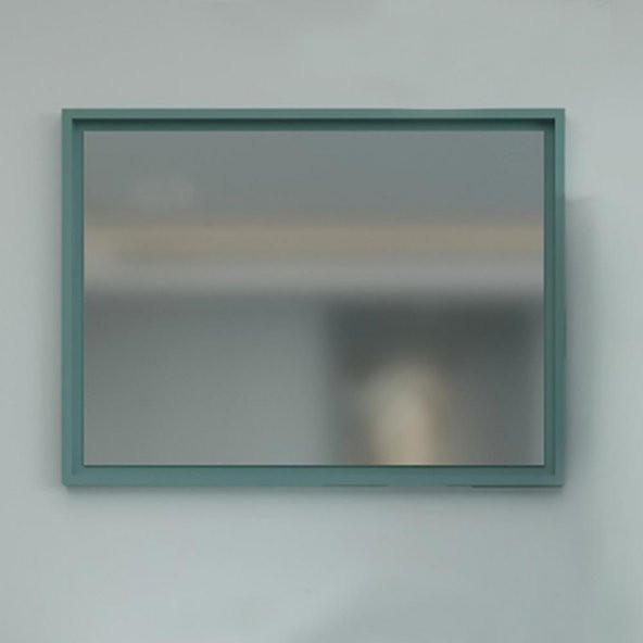 Denko Beyoğlu 100 cm MDF Mat Yeşil Banyo Dolabı Aynalı Üst Modülü ürün görseli 1