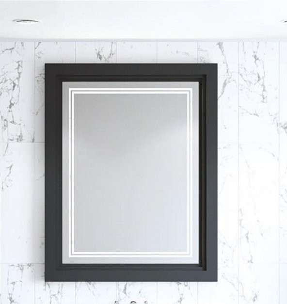 Denko Helena 100 cm MDF Antrasit Gri  Banyo Dolabı Aynalı Üst Modülü ürün görseli 1