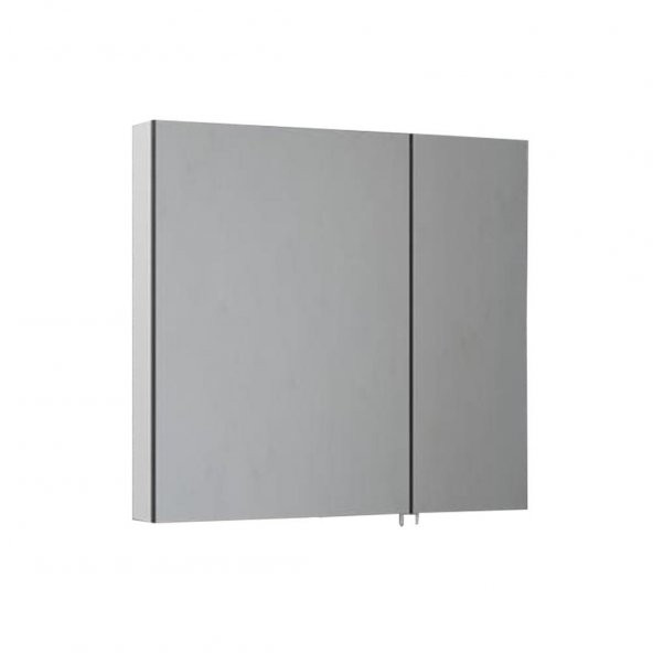 Denko Terra 80 cm MDF Antrasit Gri Banyo Dolabı Aynalı Üst Modülü ürün görseli 1