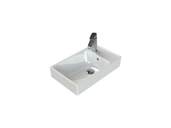Turkuaz Cerastyle Sharp Etajer Uyumlu Damlalıklı Lavabo 50 30 cm ürün görseli 1