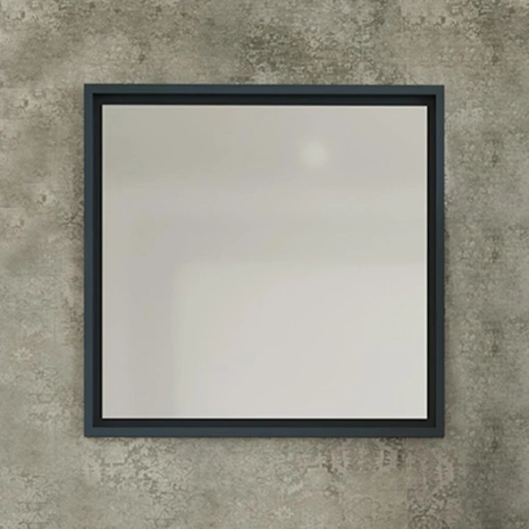 Denko Beyoğlu 75 cm MDF Mat Lacivert Banyo Dolabı Aynalı Üst Modülü ürün görseli 1