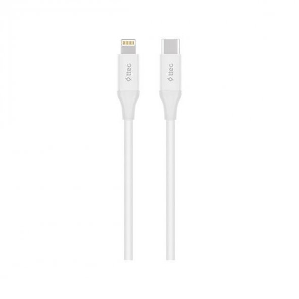 Ttec 2DK40B Usb-c - Lightning Hızlı Şarj Kablosu 150 cm Beyaz ürün görseli 1