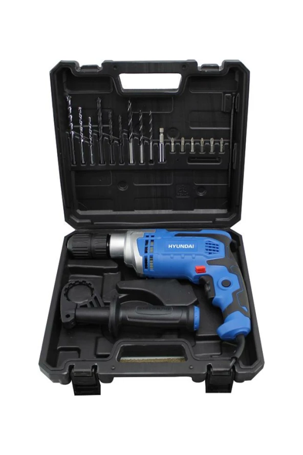 Hyundai HP810Set 810W Darbeli Matkap Pls.Çanta+16 Parça Uç Set ürün görseli 1