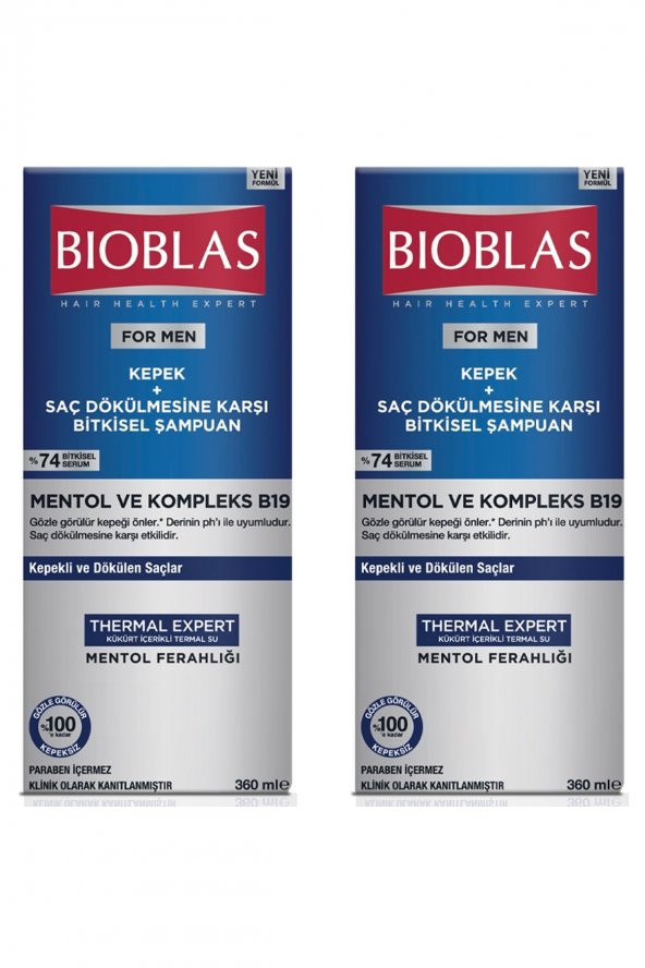 Bioblas Bioblas For Men Kepek Ve Saç Dökülmesine Karşı Şampuan 360 ml 2 Adet ürün görseli 1