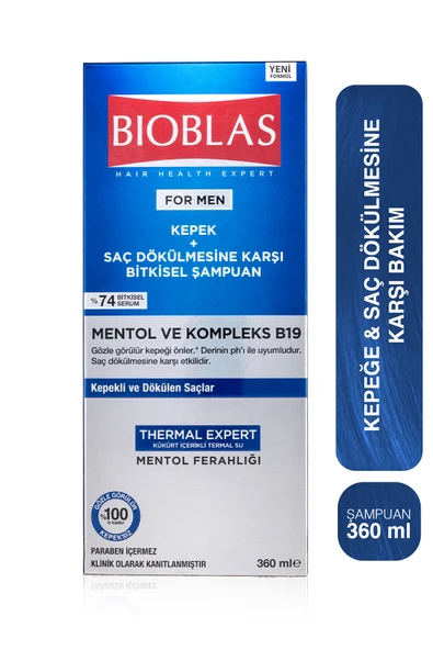 Bioblas Bioblas Thermal Expert Men Kepeğe Karşı Şampuan 360 ml ürün görseli 1