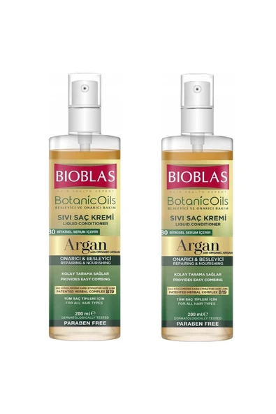 Bioblas Bioblas Botanic Oil Argan Yağlı Sıvı Saç Kremi 200 Ml 2 Adet ürün görseli 1