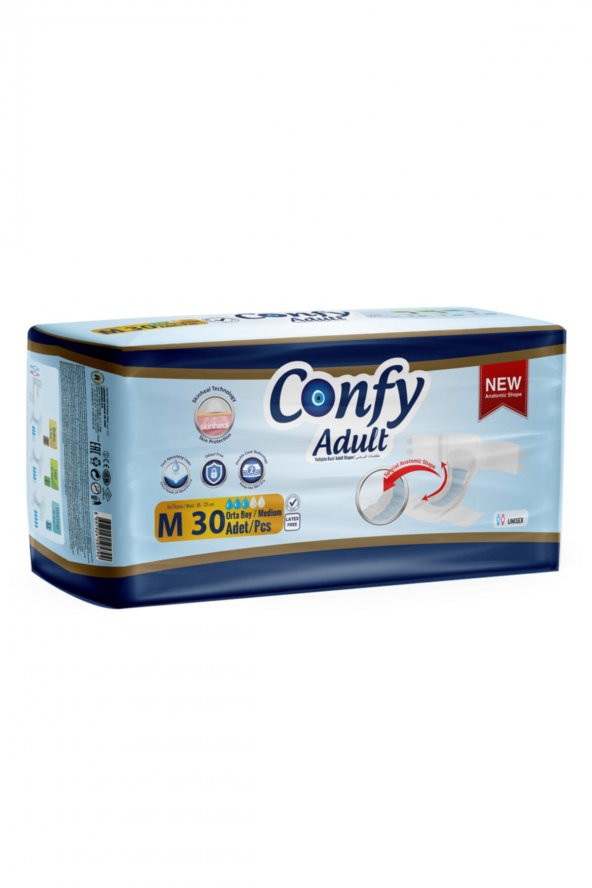 Confy Adult Yetişkin Bezi Medium 30lu ürün görseli 1