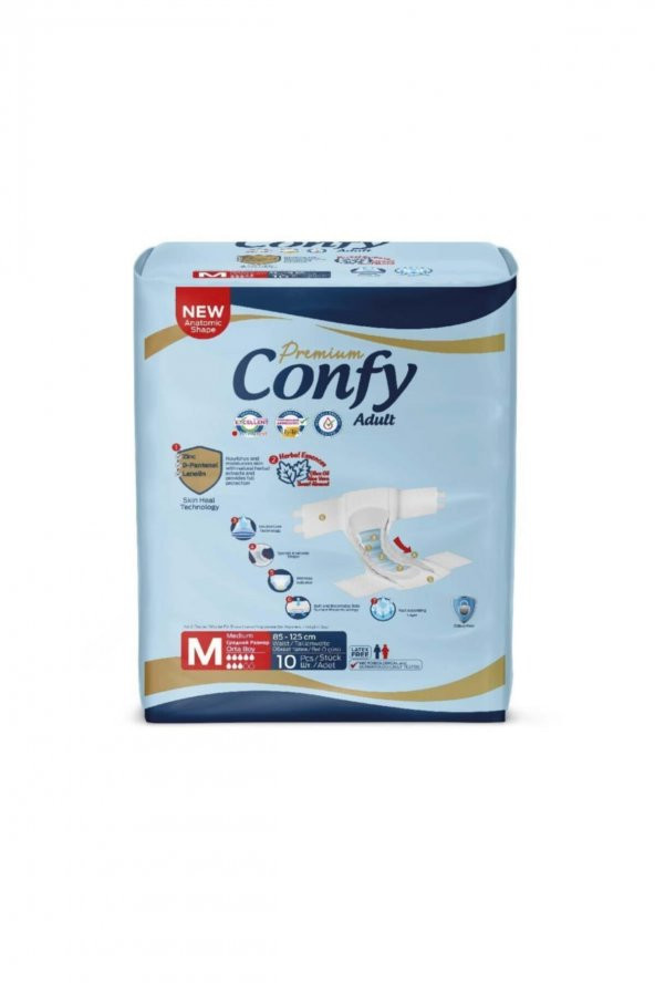 Confy Adult Yetişkin Bezi Medium 10lu ürün görseli 1