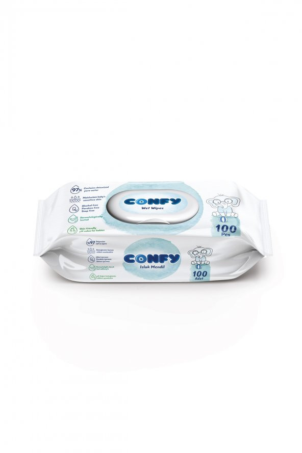 Confy Premium Islak Mendil Soft Care 100 Adet ürün görseli 1