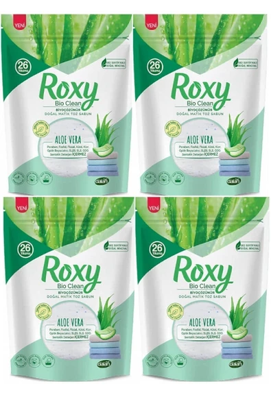 Dalan Dalan Roxy Bio Clean Doğal Matik Toz Sabun Aloe Vera 4 x 800 gr ürün görseli 1
