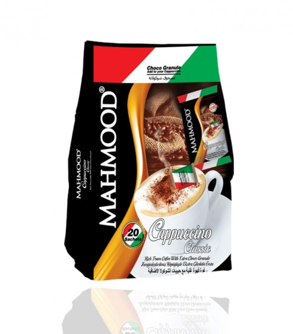 Mahmood Klasik Choco Granüllü Şekersiz Cappuccino 20 Adet x 13,7 Gr ürün görseli 1