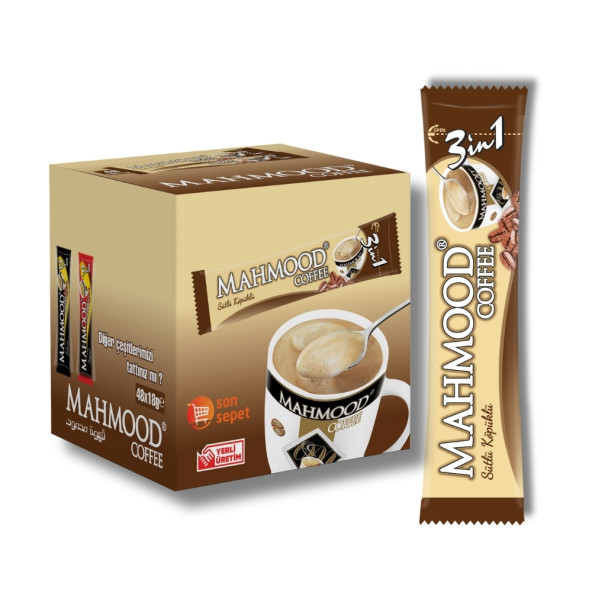 Mahmood Coffee 3'ü 1 Arada Sütlü Köpüklü 48'li Hazır Kahve ürün görseli 1