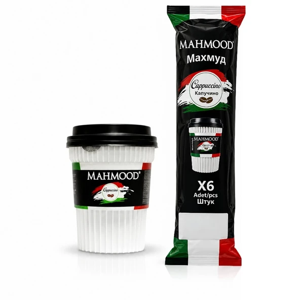 Mahmood Coffee Cappuccino Hazır Bardak Kahve 25 Gram x 6 Adet ürün görseli 1