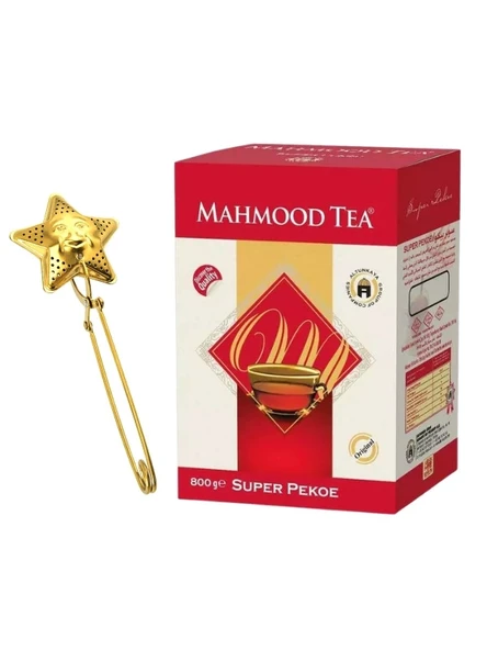 Mahmood Tea Seylan Pekoe Dökme Çay 800 gr  ve Yıldız Tasarımlı Gold Paslanmaz Çelik Çay Süzgeci ürün görseli 1