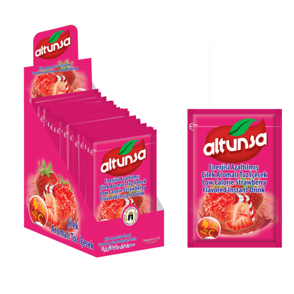 Altunsa Çilek Aromalı Soğuk Toz İçecek 9 gr X 24 Adet ürün görseli 1