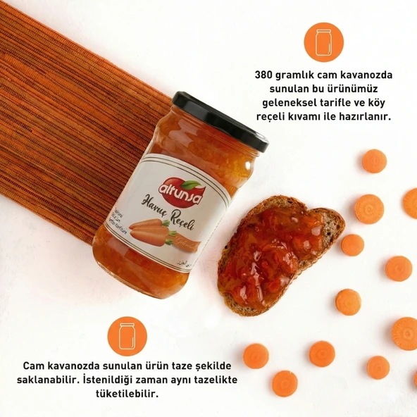Altunsa Havuç Reçeli 380 Gr - Resim 3