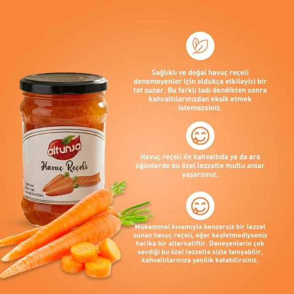 Altunsa Havuç Reçeli 380 Gr - Resim 4