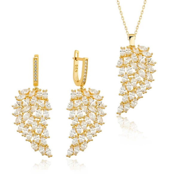 Gümüş Gold Melek Kanadı Kadın Set SL5675 ürün görseli 1