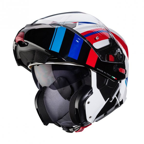 Caberg Horus X Çeneden Açılır Kask XS (ECE 22.06) (Beyaz-Kırmızı-Mavi) ürün görseli 1