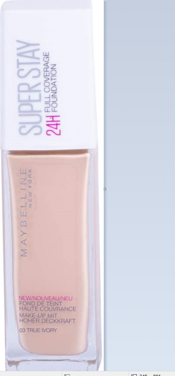 MAYBELLINE FONDÖTEN  SUPER STAY 24H-03 TRUE IVORY ürün görseli 1