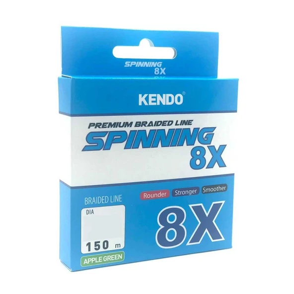 Kendo Spinning 8X Fighting ( Apple Green ) Örgü İp Olta Misinası 150mt ürün görseli 1