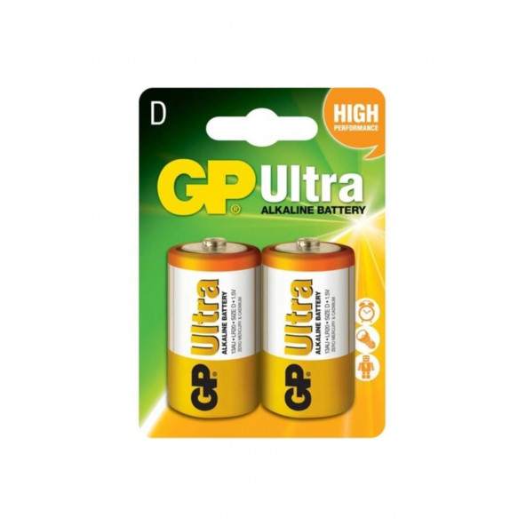 Gp Ultra Alkalin 2'li D Boy Kalın Pil ürün görseli 1
