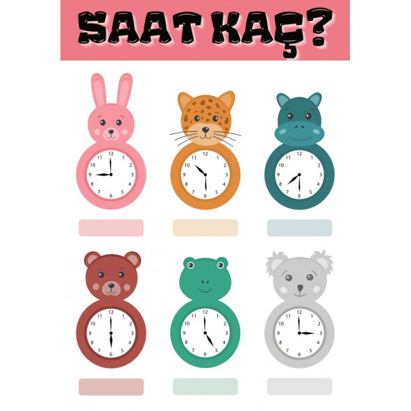 Saat Öğreten YAZ-SİL Eğitim Seti - Resim 2