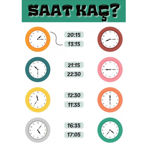 Saat Öğreten YAZ-SİL Eğitim Seti - Resim 3