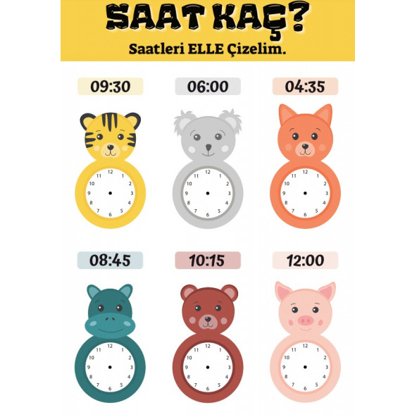 Saat Öğreten YAZ-SİL Eğitim Seti - Resim 4