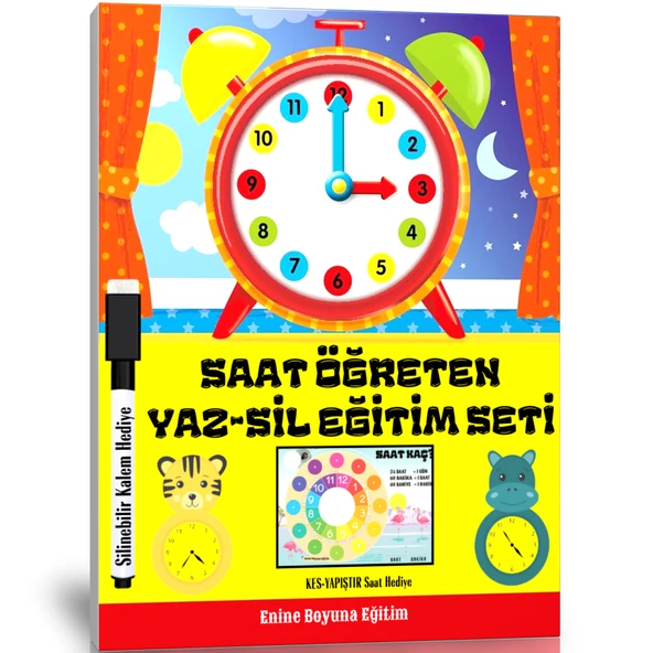 Saat Öğreten YAZ-SİL Eğitim Seti ürün görseli 1