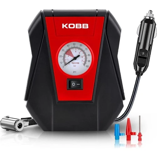 KOBB KB100 12Volt 100 PSI Analog Göstergeli Hava Lastik Şişirme Pompası ürün görseli 1