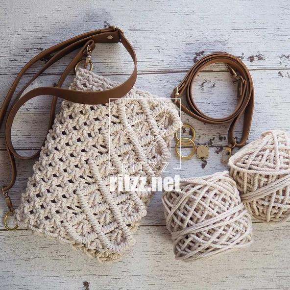 Makrome Çanta Seti DIY ürün görseli 1