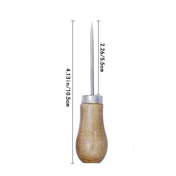 Biz İğnesi Ahşap Saplı 10CM - Resim 2