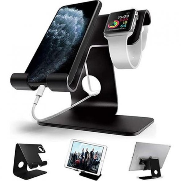 Metal Masa Üstü Telefon Tablet Akıllı Saat Tutucu Standı Telefon Tablet Standı ürün görseli 1