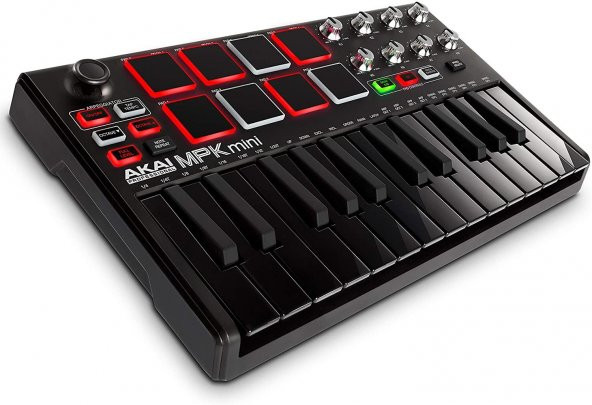 Akai Mpkmini 2 Müzik Prodüksiyonu Klavye Kontrol Cihazı Siyah ürün görseli 1
