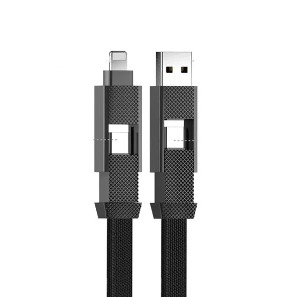 Cosmostech 4 In 1 Pd USB Şarj Data Kablosu 60W 3A Hızlı Şarj ve 480MB/S iPhone USB Type C ve Xiaomi Samsung Huawei Uyumlu ürün görseli 1
